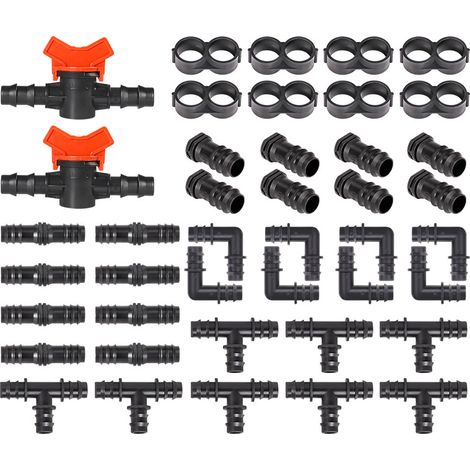 42 Schlauchanschlüsse für 16-mm-Bewässerungssystem, Bewässerungsarmaturen, Schnittstelle für Gartenbewässerungsrohre
