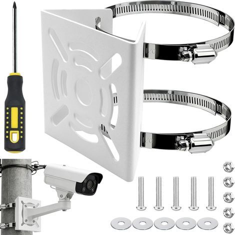 Support Camera ExterieurSupport Gouttiere Camera Exterieur avec 2 Colliers de Serrage de Fixation (1/5)
