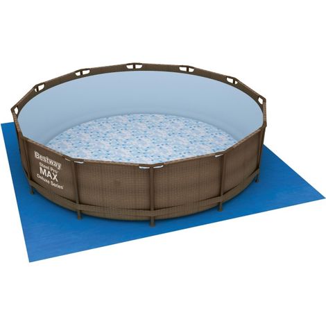 Bestway Tapis de sol pour piscine hors sol et spa gonflable 366 cm (1/5)