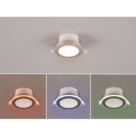 LED Einbaustrahler ARGUS Chrom mit Fernbedienung dimmbar & RGBW, Ø 8cm (1/5)