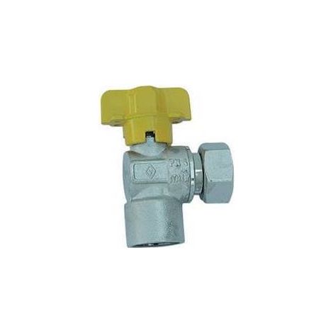 RUBINETTO GAS SQUADRA F CON BOCCHETTONE Misura: 1/2" x 1/2"  DN 10