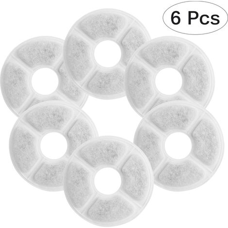 Filtre À Charbon Pour Fontaine À Eau - Compatible Chats Et Chiens - Action Double Purification - Lot De 6 Pièces (1/5)