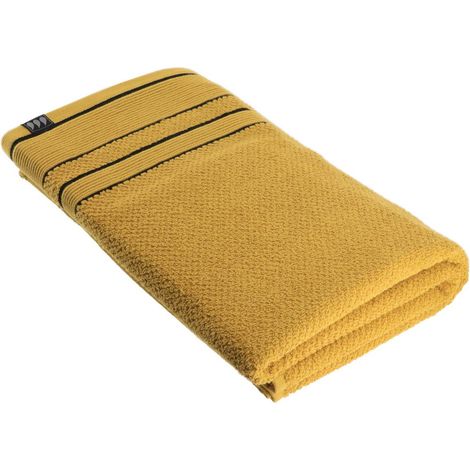 Badetuch 90x150 cm 100% baumwolle - schwarzes ocker - Tendance