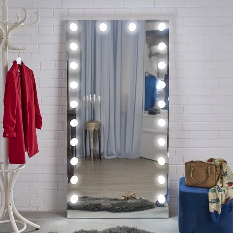 Miroir à poser avec ampoules Led - 170 x 87 cm - Luxy (1/5)