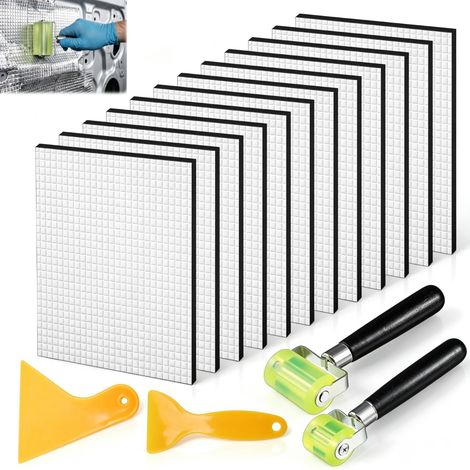 12 Pcs Thermal Insulation Car Sticker Sound Insulation 24.5 x 18 x 0.5 cm (1/5)
