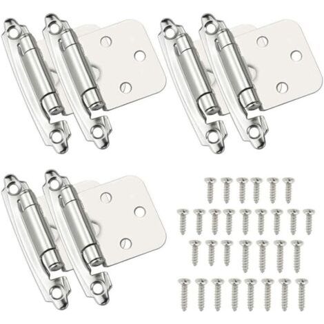 BUNTHAUS Charnières 6 Pcs Charniere Porte Charnière à Fermeture Automatique Matériau en Acier Laminé à Froid Paumelle Ressort avec Amortisseur pour Porte Placard Armoire à Chaussures Bibliothèque Cave (1/5)