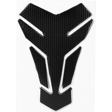 Moto réservoir essence protection autocollant pad décoratif compatible Yamaha (Noir Argent) (1/5)