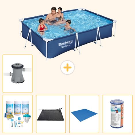 Bestway Bestway Steel Pro Rectangulaire - 300x201x66 cm - 6-pièces  S22079 (1/5)