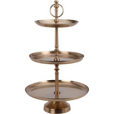 Tablett aus Metall mit 3 Ebenen, 50 cm