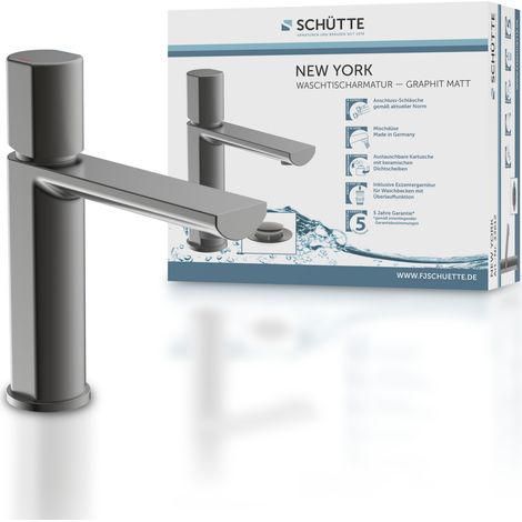 Robinet salle de bain Schütte NEW YORK gris (1/5)