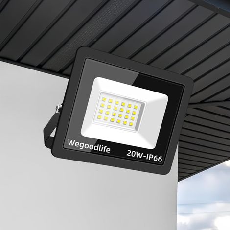 1 projecteur led extérieur, 20w 1510lm, 3000k blanc chaud, ip66 étanche, pour jardin terrasse garage (1/5)