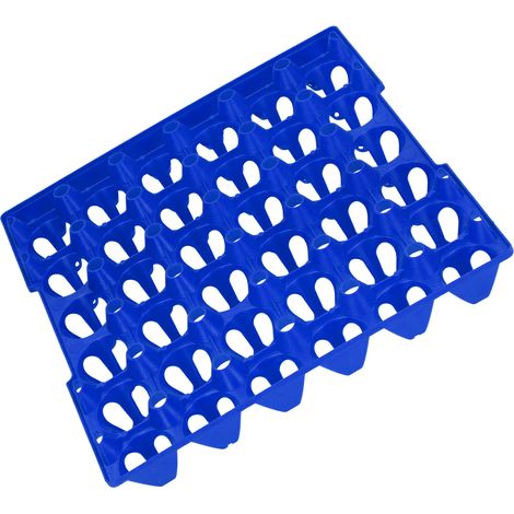 Lot de 5 boîtes à œufs bleues, 30 alvéoles, plateau de transport pour œufs, réutilisable et solide (1/5)