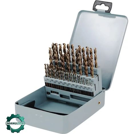 Manuzen - Coffret de 51 forets cobalt M35 1–6 mm – métal et inox (1/5)