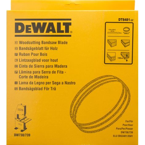 Dewalt – Lame pour scie à ruban 2095mm – Largeur 12mm – Denture résistante pour coupe nette – Compatible DW738/DW739
