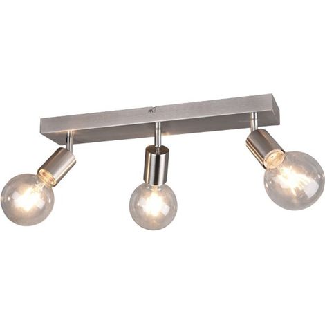 Plafonnier spot VANNES métal argent 3xE27 RL moderne (1/3)