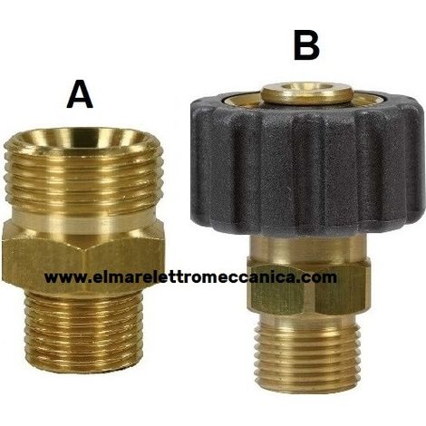 Fig. B 3/8" M ARM22 Raccordo Attacco rapido girevole a GHIERA idropulitrice
