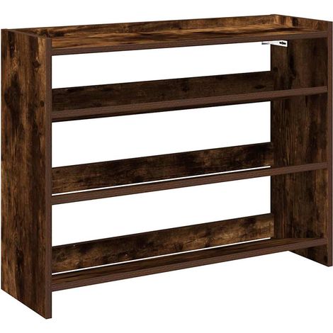 Maison Exclusive - Scarpiera Rovere Fumo 80x25x62 cm in Legno Multistrato