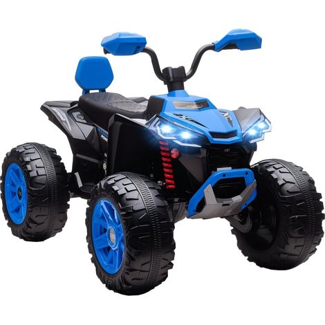 Quad eléctrico infantil 24V azul de 2 plazas con luces, USB y MP3