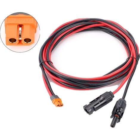Conector de batería, cable de silicona 12AWG, 300 cm de longitud, 3 m (1/2)