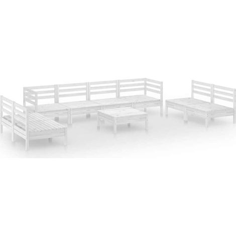 Maison Exclusive - Juego de muebles de jardín 9 piezas madera mac (1/5)