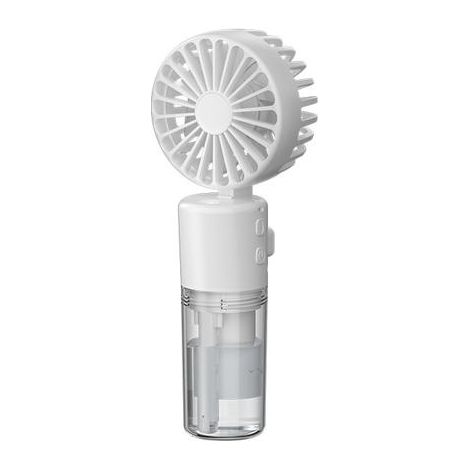 Nouveau mini ventilateur brumisateur portable, rechargeable, pliable et à porter autour du cou, avec fonction brumisateur. (1/4)