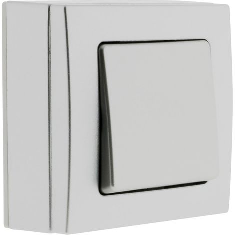 Bouton poussoir saillie gris - Bel'Vue - Zenitech (1/5)