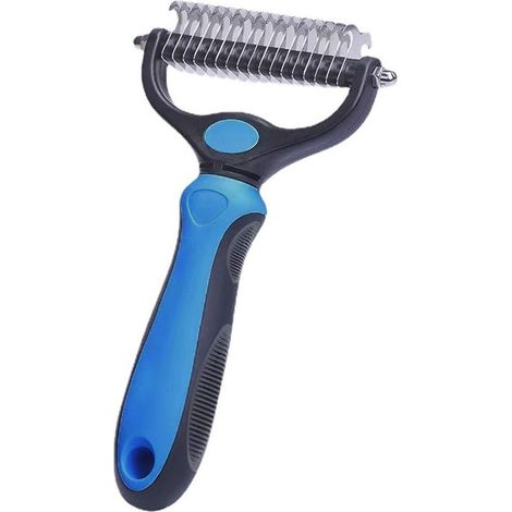 Brosse de toilettage Planet Pet - Râteau double face pour le démêlage et l'inspection du sous-poil, brosse pour chien, brosse pour chat, peigne pour chien, Lo (1/5)
