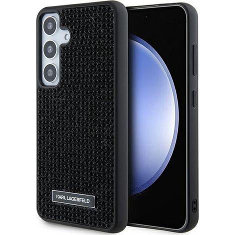 Estuche rígido Karl Lagerfeld KLHCS24SHDSPRK S24 S921 negro/negro con logotipo metálico y diamantes de imitación (1/5)
