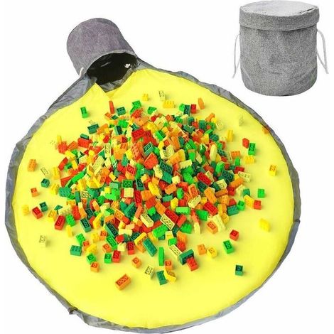 Toy storage basket and playmat - Lego storage bag, portable playmat storage bag, large toy bag (1/5)
