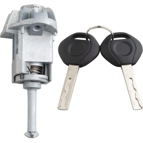 Cylindre de Serrure de porte de voiture avant gauche avec 2 clés pour B-MW Série 3 E46 1998-2007 X5 E53 2000-2006 51217019975 (1/5)