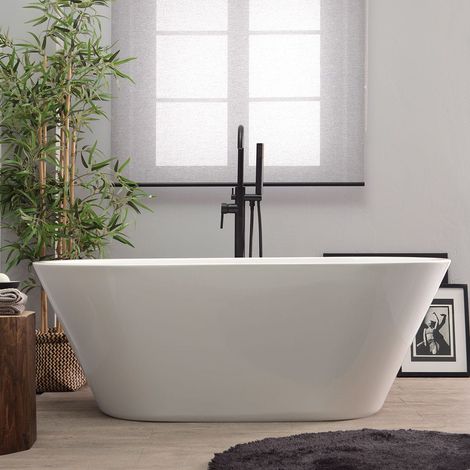 180Cm Weisse Freistehende Acryl-Badewanne  Allegra