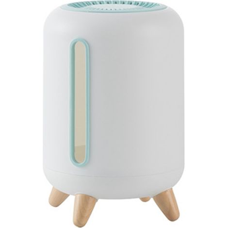 Boîte à mouchoirs en bambou charbon, porte-rouleau de papier toilette bleu pour salon, bureau, salle de bain (1/5)