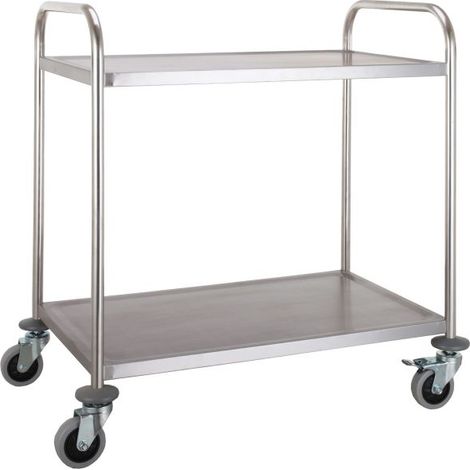 Chariot en inox démontable - 2 plateaux - Combisteel (1/2)