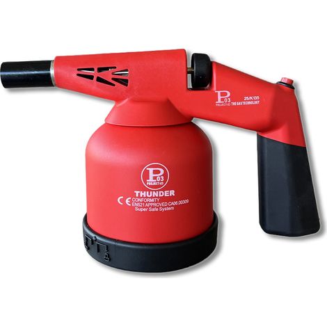 Lampe à souder à gaz 1760W Utilisation à 360°- Chalumeau à gaz avec Allumage électronique à batterie - Cartouches gaz 190g