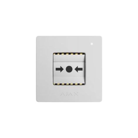 Ajax ManualCallPoint Jeweller Bianco – Pulsante Manuale Wireless per Allarmi e Scenari di Emergenza - 87645