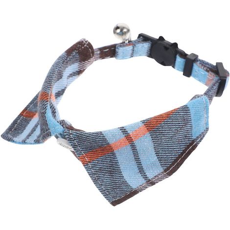 Collar para gato con cascabel, lindo collar para gatitos, 2 piezas, material de tela cómodo. (1/5)