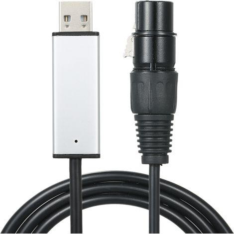 Adaptateur USB vers DMX pour éclairage LED DMX512, contrôleur et variateur d'éclairage scénique pour ordinateur ou PC. (1/3)