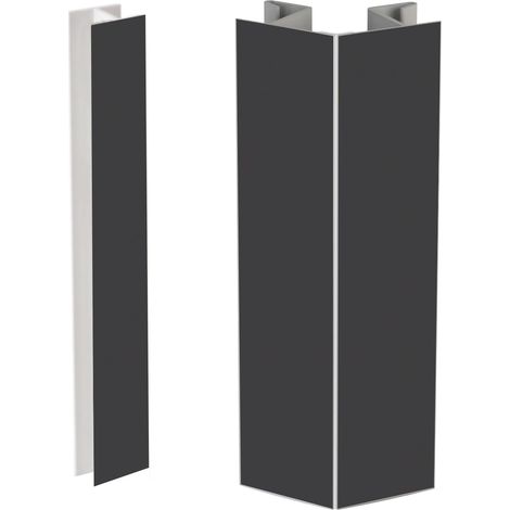 Evotrade – Plinthe de finition de cuisine – Jonction angulaire 90°/90° – PVC 12,5 mm – Hauteur 150 mm – Couleur noir – Compatible avec plinthes 12,5 mm