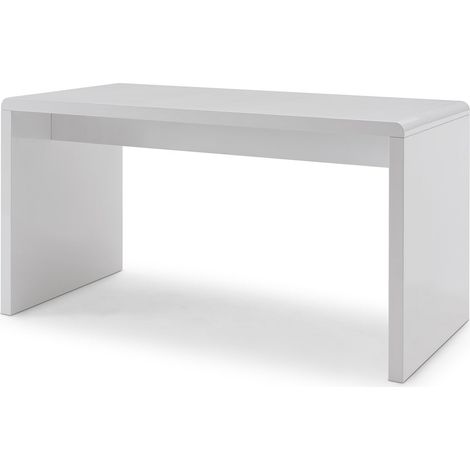 Bureau de Télétravail Design Moderne Brillant en MDF Lignes Épurées 160 x 70 cm - PANGIVO (1/4)