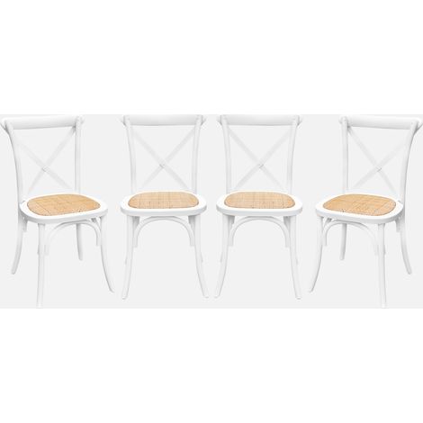 Set di 4 sedie da bistrot vintage in legno (1/5)