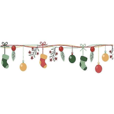 Autocollants de Noël, décorations pour fenêtres de Noël, stickers muraux de Noël (1/4)