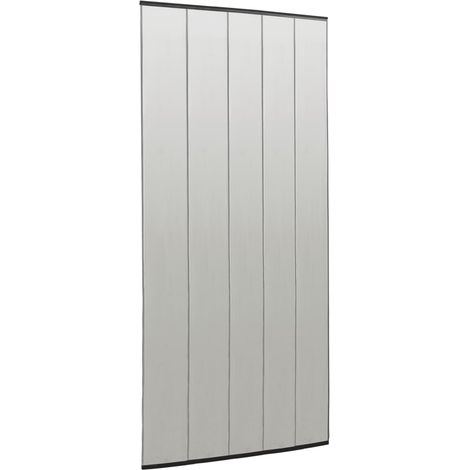 Moustiquaire de porte rideau en maille 5 pcs Noir 120x240 cm