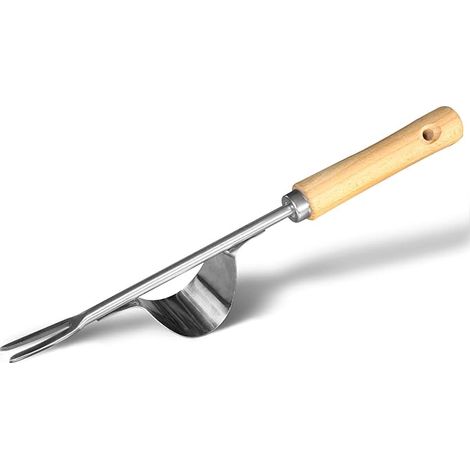 Désherbeur manuel - Base à levier indéformable pour un désherbage ultra-facile et un creusement plus profond - Acier chromé robuste - Outil compact pour arracher les mauvaises herbes dans la cour, la (1/5)