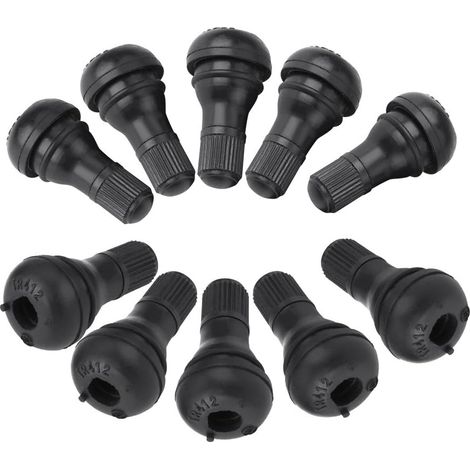 BRAVIX Valve Roue Tracteur Tondeuse,Valve Tr412,Lot De 10 Bouchons Anti-Poussière De Valve De Pneu Pour Voiture