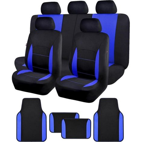 Universal Sitzbezug Set mit Fußmatten, Blau (1/5)
