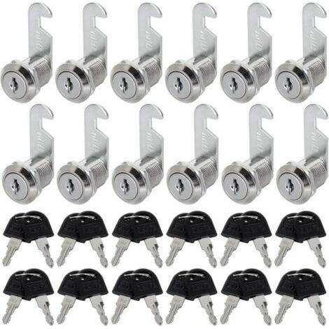 10 Pièces Serrure Boite aux Lettres, 30 mm Barillet Boite aux Lettres, Serrure Meuble pour Boîtes aux Lettres, Portes D'armoire, (1/4)