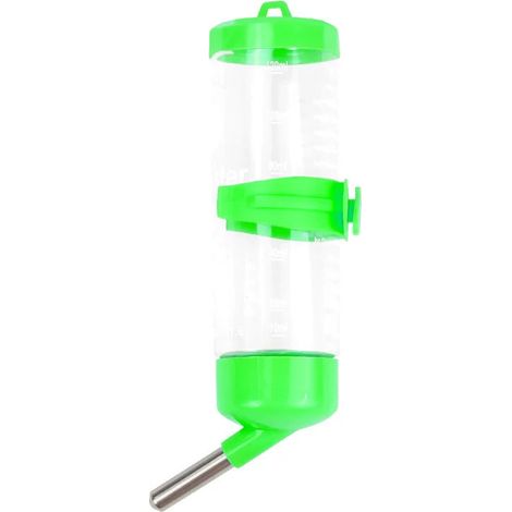 Gourde pour petits animaux de 8,5 oz - Distributeur anti-morsures pour lapins, furets, hamsters, cochons d'Inde Vert (1/5)