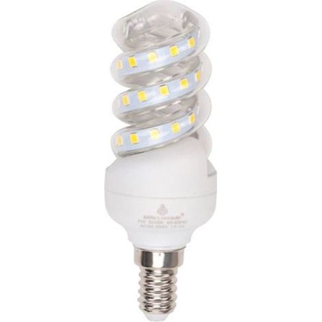 TrAdE Shop Traesio - Lampadina Led 7 W E14 665lm Spirale Luce Calda 3000k Naturale 4000k Fredda 6500k - -Bianco Freddo - (1/2)