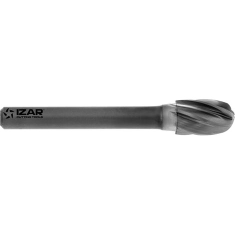 Fresa Rotativa Metal Duro Tipo E Gota-Oval - 9257 - 03,00X03,00 mm Dent.1 IZAR (1/4)