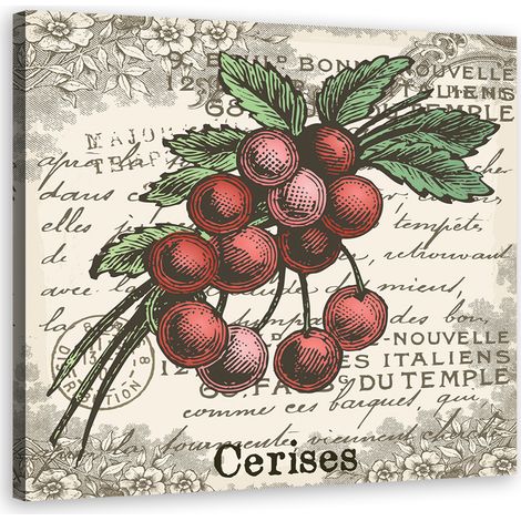 Quadro su tela, Cherry vintage - 30x30 (1/4)